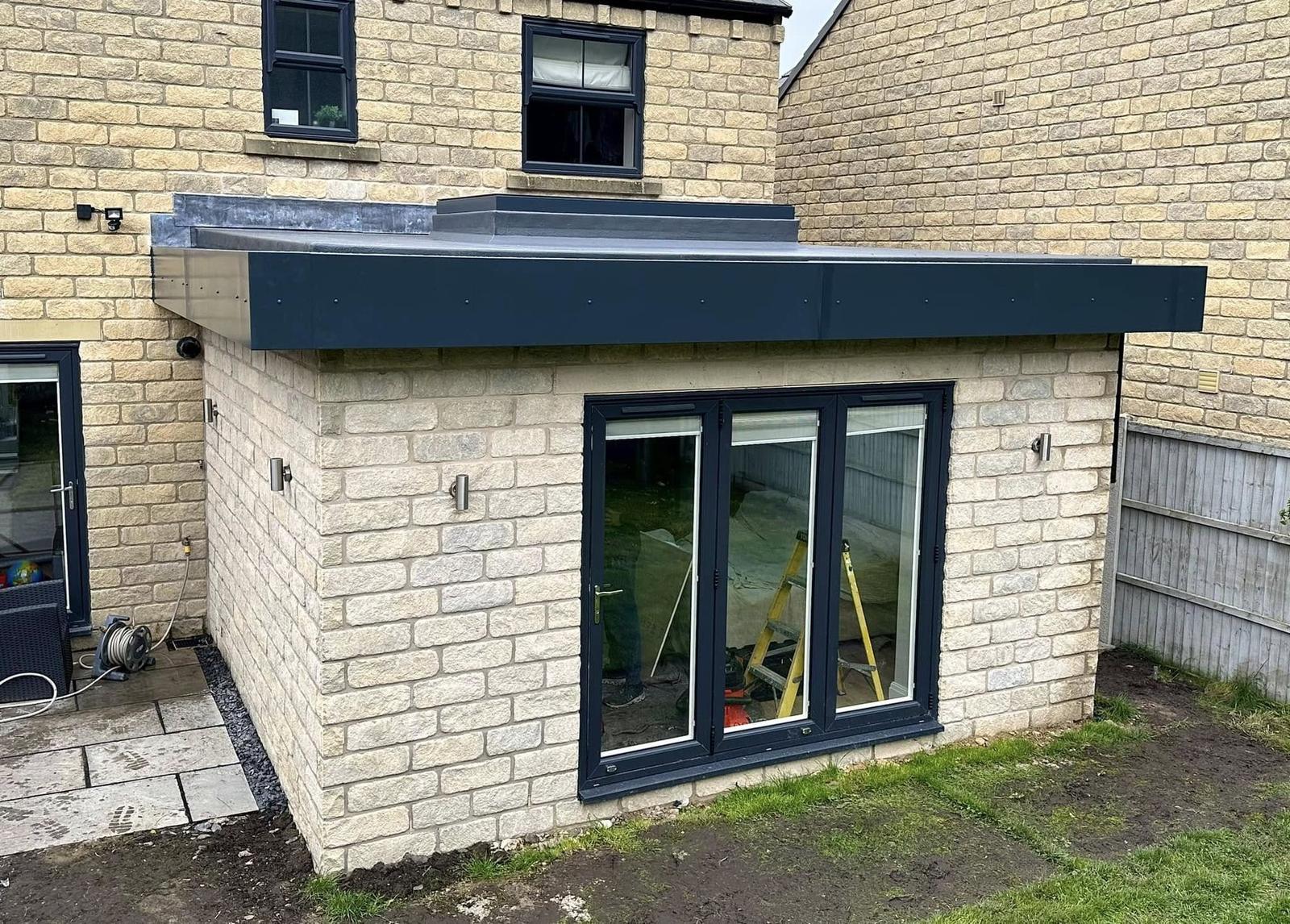 Flat-roof stone extension, Meltham